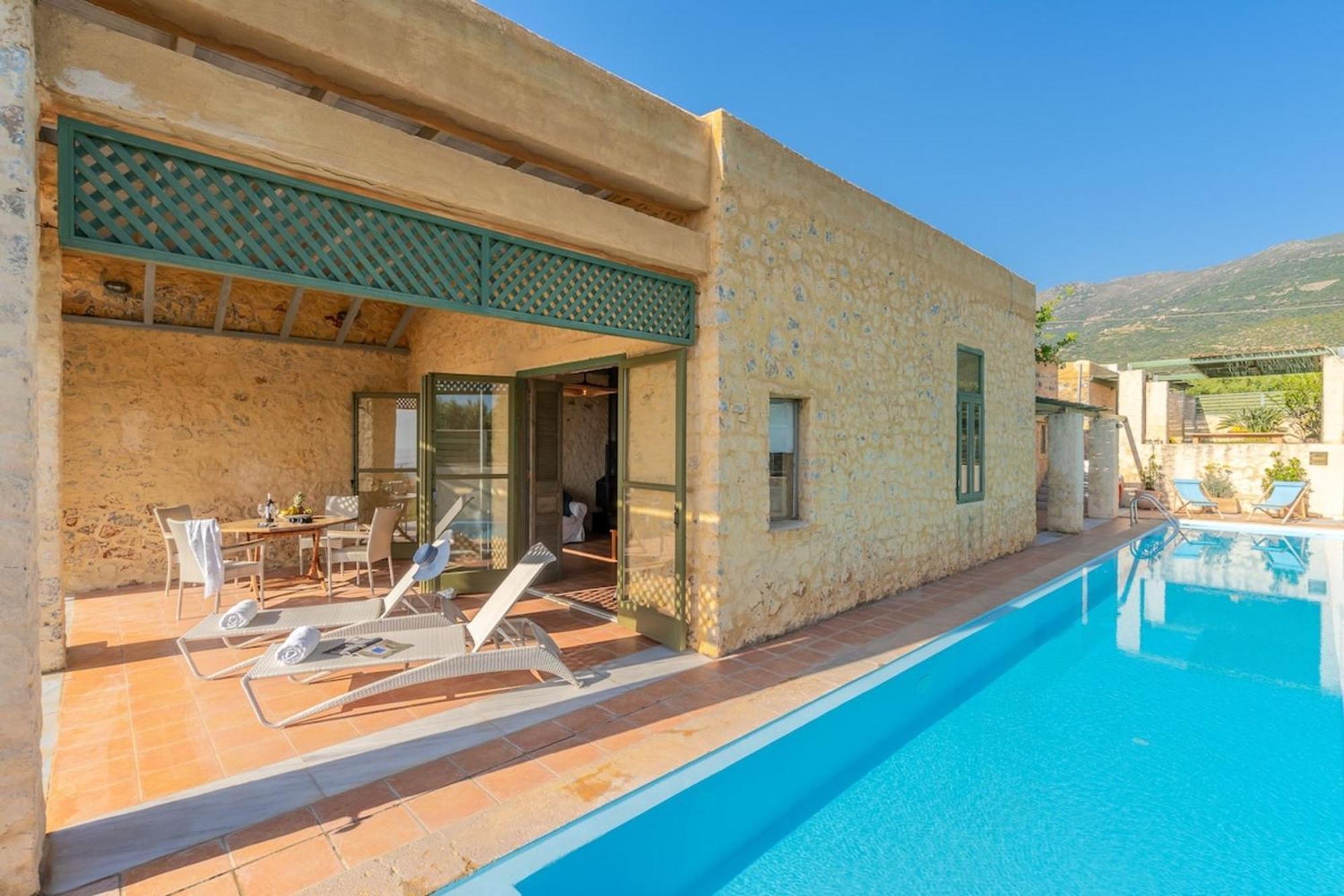 Villa Mediterranea, With Heated Pool Livadia  Bagian luar foto