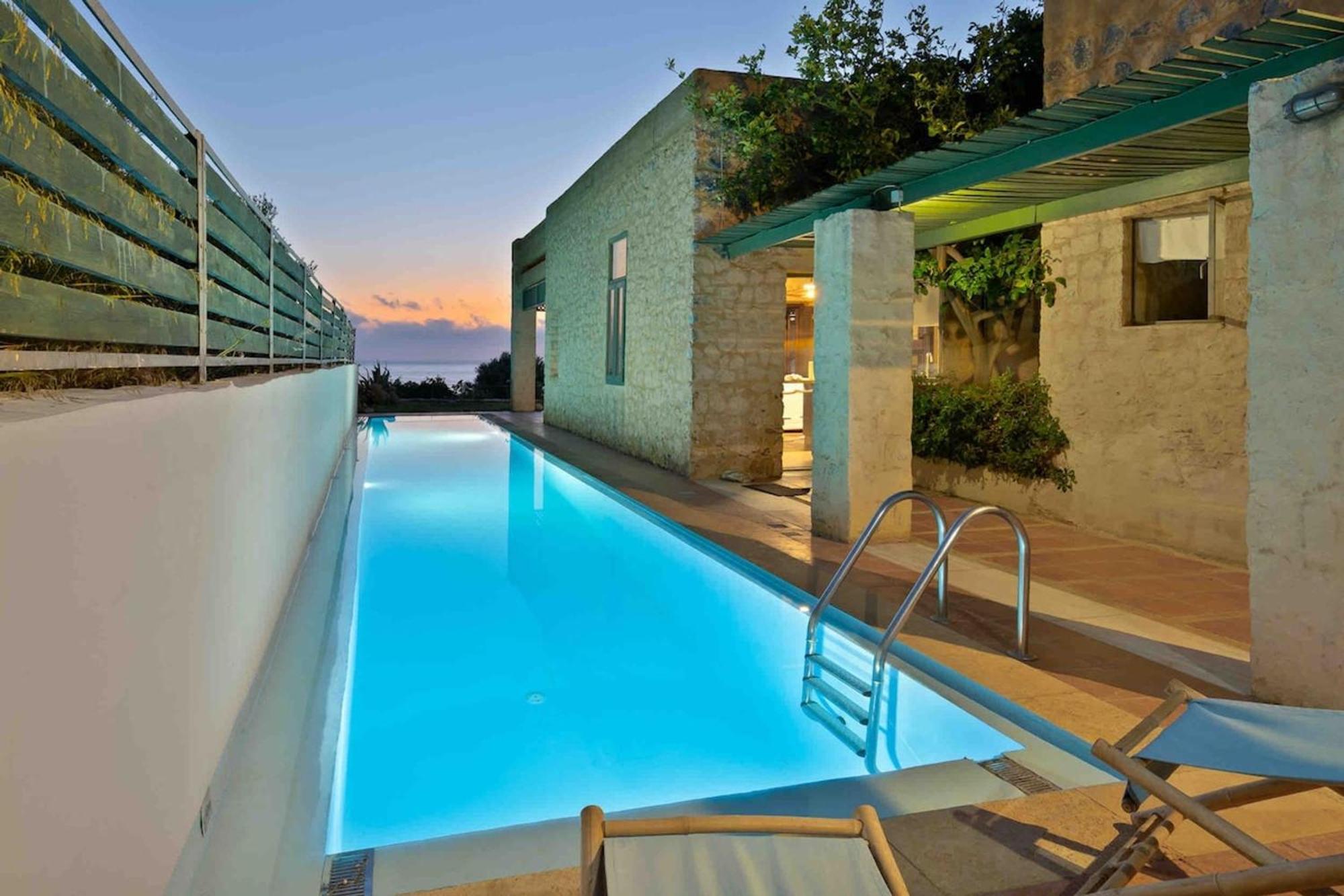 Villa Mediterranea, With Heated Pool Livadia  Bagian luar foto